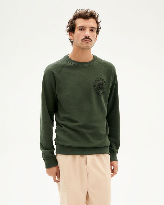 Vrolijk Zongroen Sweatshirt via Shop Like You Give a Damn