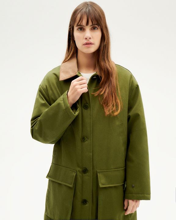 Coat Filomena Green via Shop Like You Give a Damn