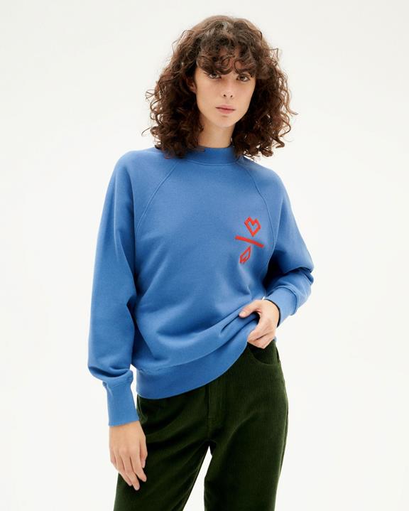 Sweatshirt 2 Hearts Fantine Blue via Shop Like You Give a Damn