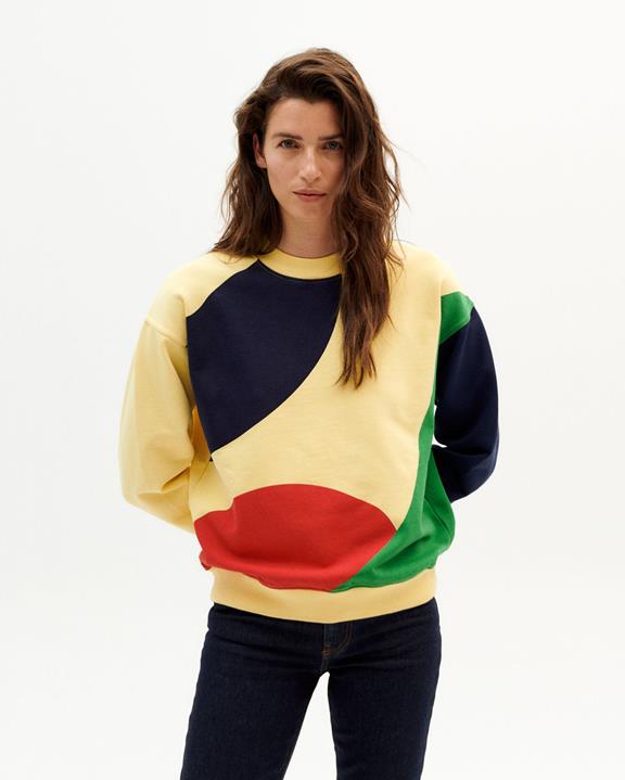 Sweatshirt Abstract Geel Zwart via Shop Like You Give a Damn