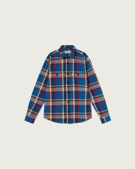 Overshirt Lucas Check Blue from Shop Like You Give a Damn