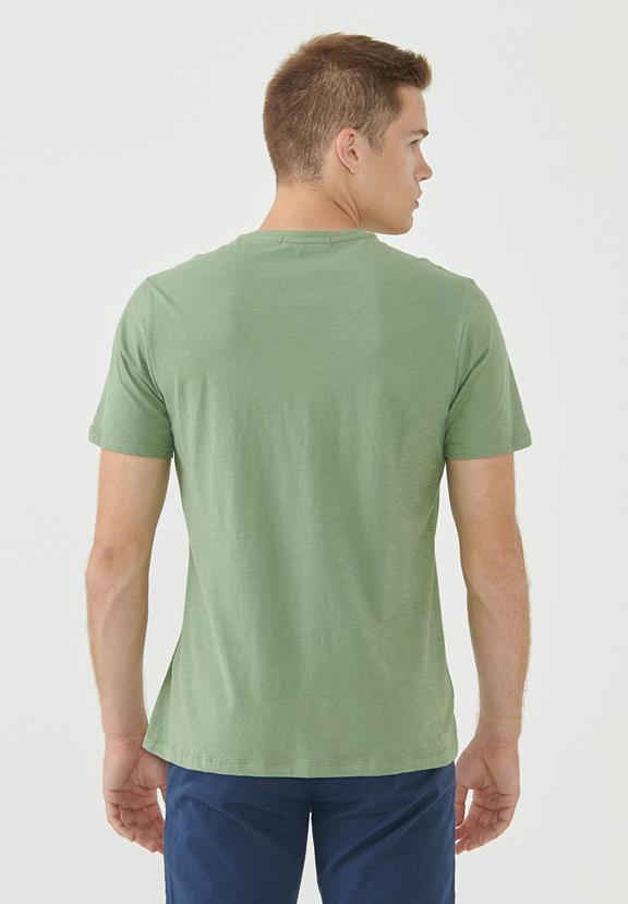 Basic T-Shirt V-Neck Organic Cotton Light Green 4