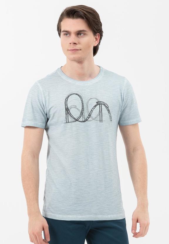 Garment Geverfd Biologisch Katoenen T-Shirt Met Print via Shop Like You Give a Damn