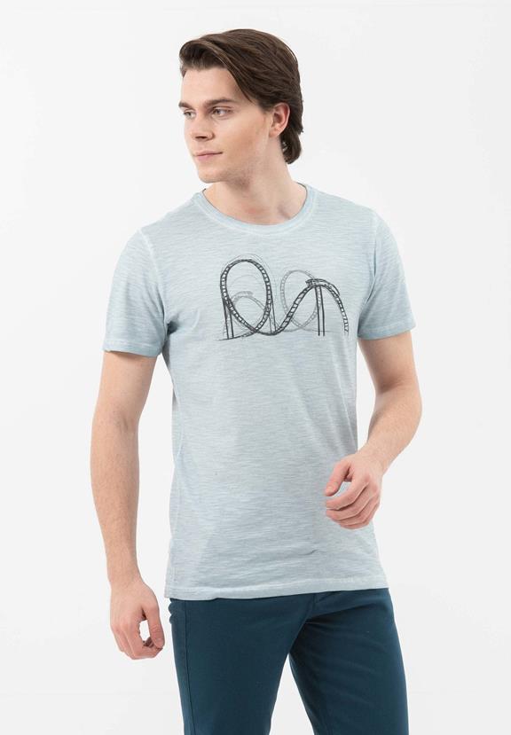 T-Shirt Organic Cotton Rollercoaster Print from Shop Like You Give a Damn