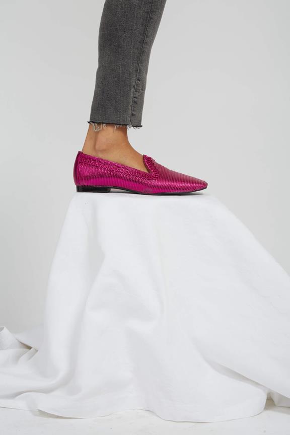 Loafers Ny Fuchsia Pink Metallic from Shop Like You Give a Damn