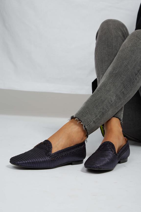 Loafers Ny Oceaanblauw Metallic from Shop Like You Give a Damn