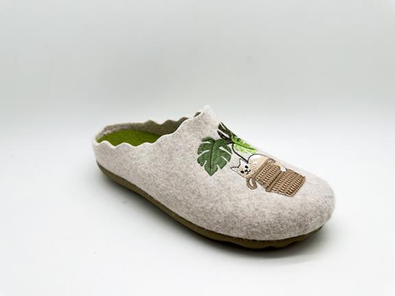Slippers Maybe Cat Under Palms Beige 3