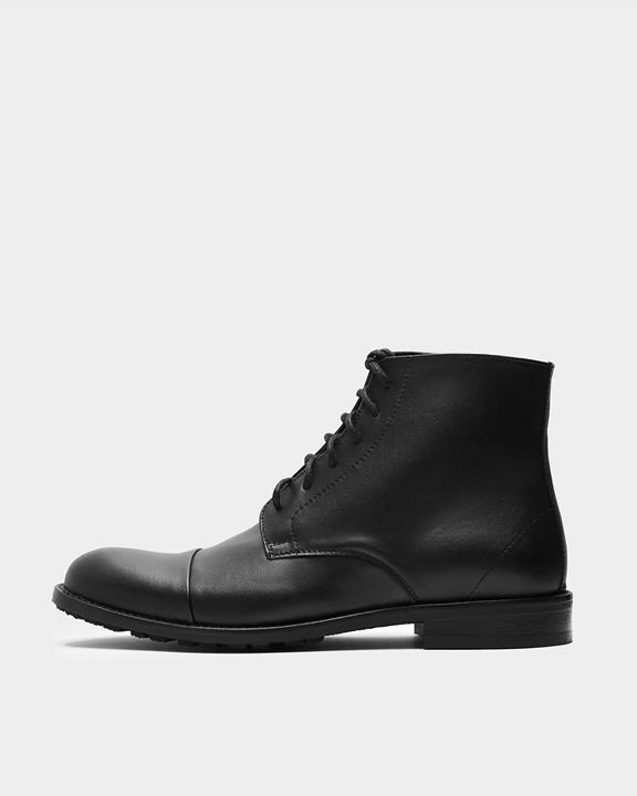 Laced-Up Ankle Boots Black via Shop Like You Give a Damn