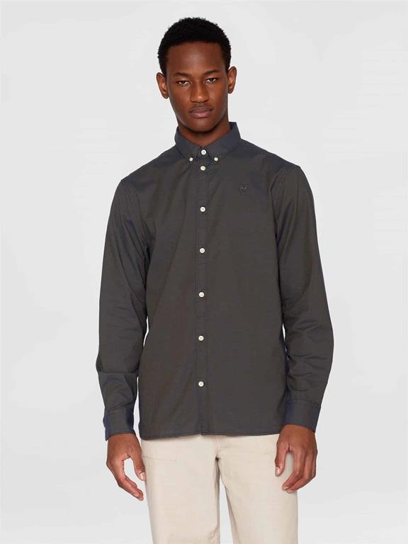 Overhemd Kleine Uil Oxford Custom Tailor Donker Olijfgroen via Shop Like You Give a Damn