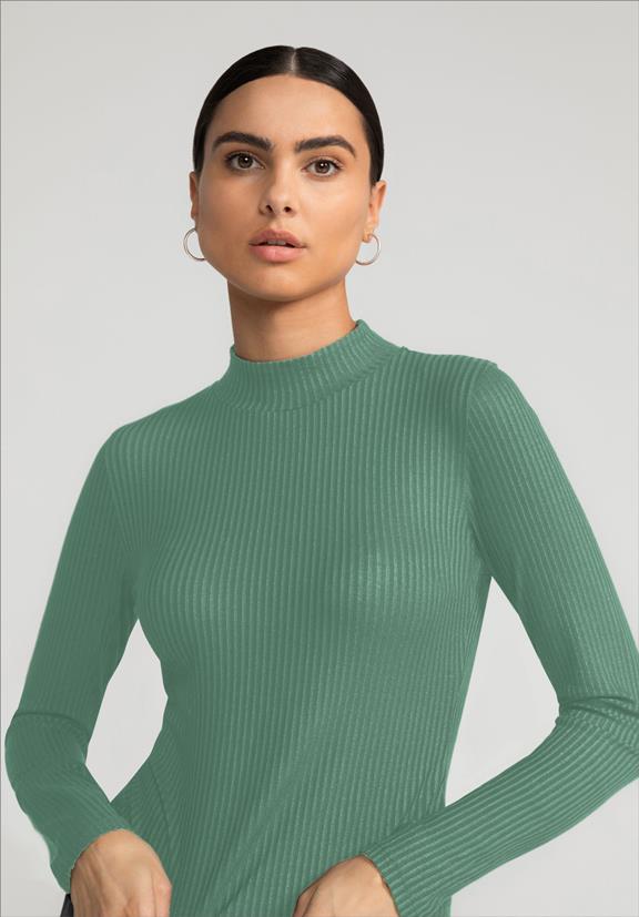 Stand-Up Collar Shirt Dimaya Fern Green via Shop Like You Give a Damn