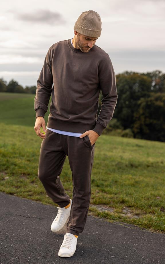 Crewneck + Sweatpants Set Kastanie 7