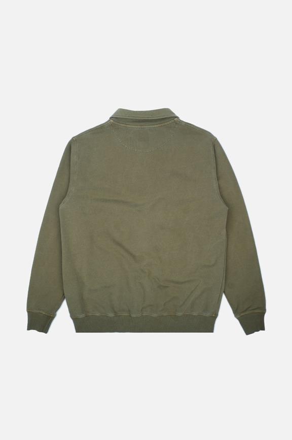 Zip Up Sweater Chopo Loopback Green 3