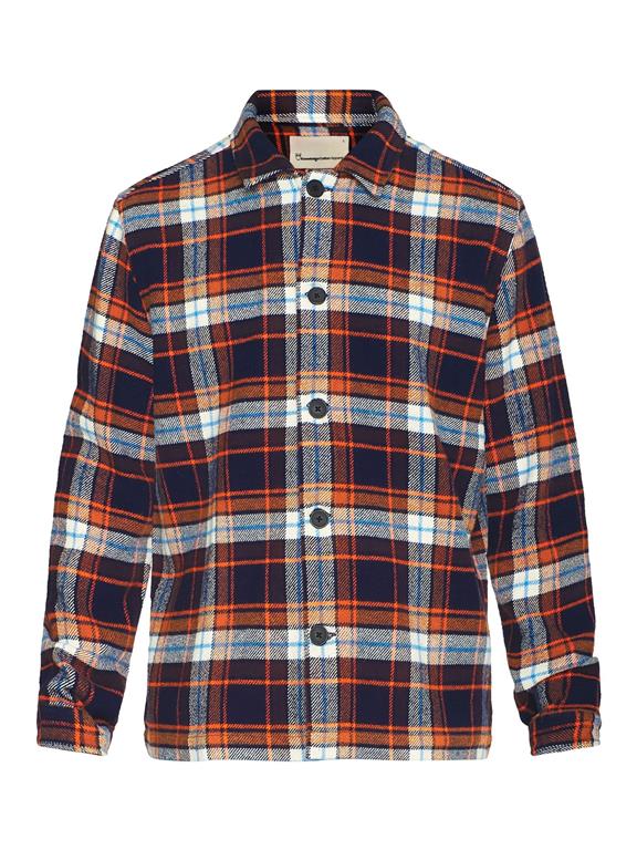 Overhemd Big Checked Heavy Flanel Blauw & Oranje from Shop Like You Give a Damn