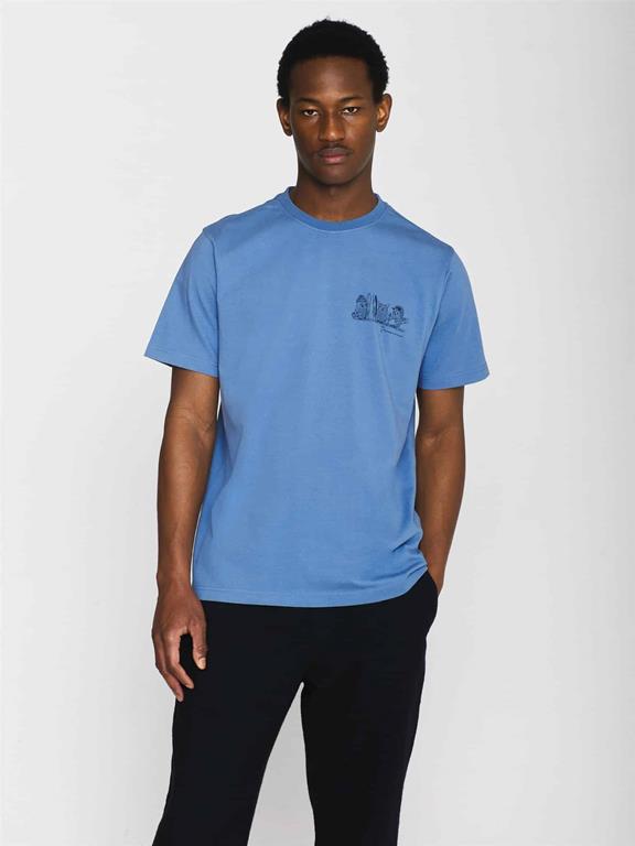 T-Shirt Regular Fit Met Print Voorzijde Blauw via Shop Like You Give a Damn