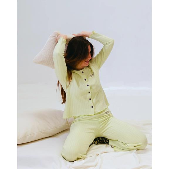 Pyjama Selfcare Limoengroen 2