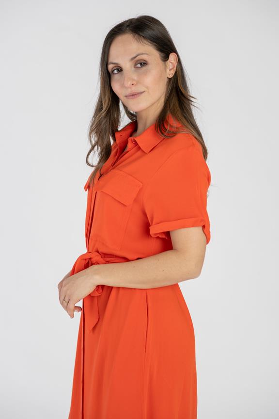 Shirt Dress Orange 4