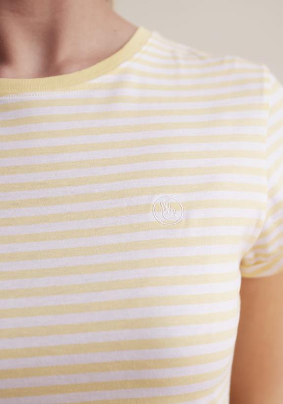 T-Shirt Peace Light Yellow Stripes 3