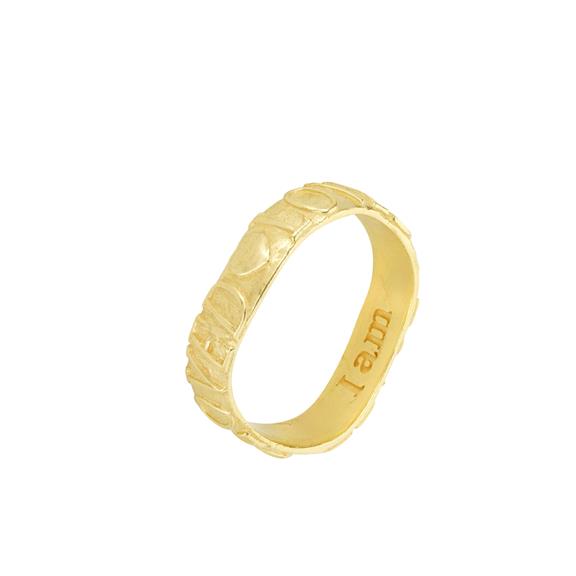 Stacking Ring Loved Affirmation Gold via Shop Like You Give a Damn