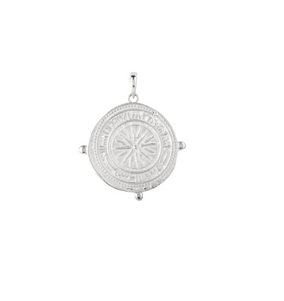 Link Chain Pendant Divine Compass Silver 7