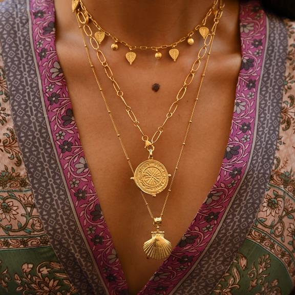 Link Chain Pendant Divine Compass Gold Vermeil from Shop Like You Give a Damn