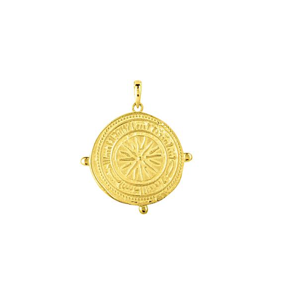 Link Chain Pendant Divine Compass Gold Vermeil from Shop Like You Give a Damn