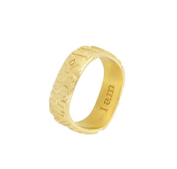 Stacking Ring Fearless Affirmation Gold via Shop Like You Give a Damn