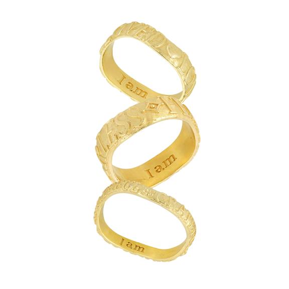 Stacking Ring Fearless Affirmation Gold 11