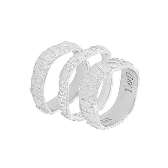 Stacking Ring Fearless Affirmation Silver 13