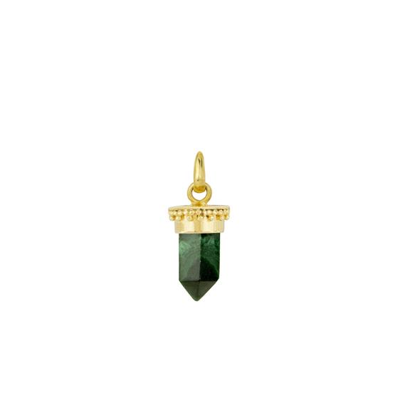 Pendant Malachite Charm Gold Vermeil from Shop Like You Give a Damn