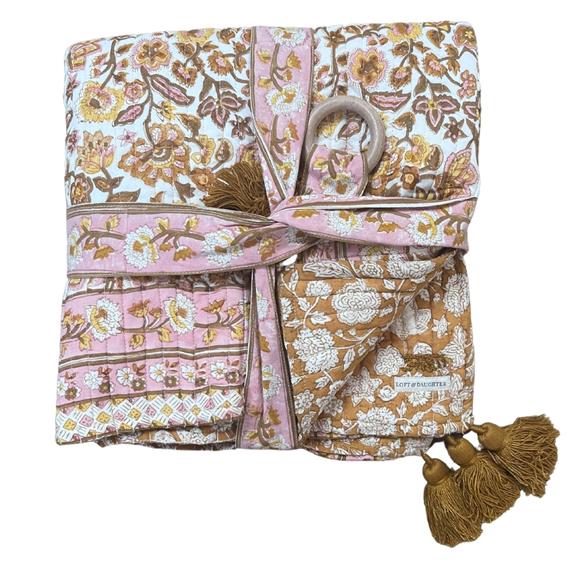 Picnic Blanket Pink/Ochre from Shop Like You Give a Damn