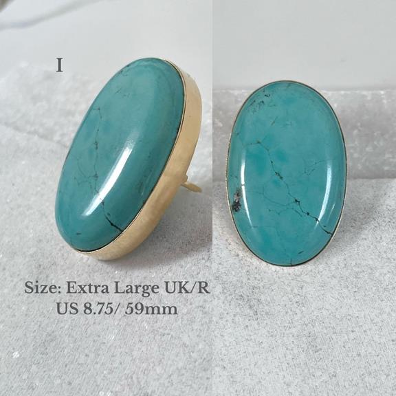 Ring Anokhi I Turquoise Gold from Shop Like You Give a Damn