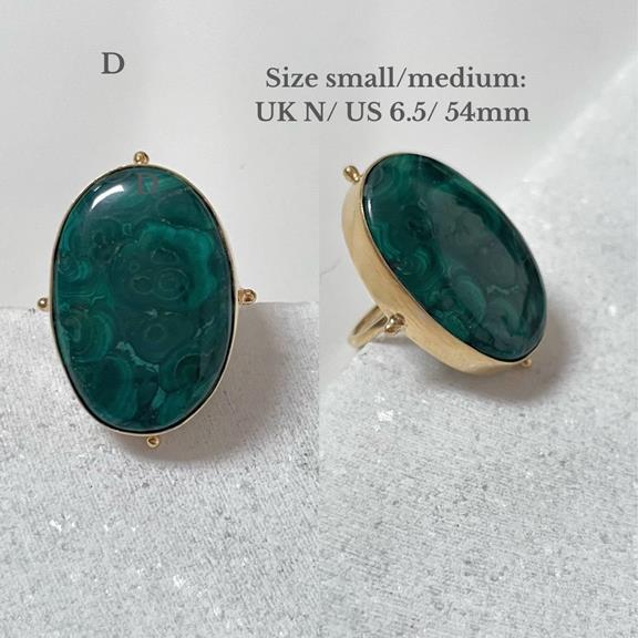 Ring Anokhi D Malachite Rings Gold Vermeil from Shop Like You Give a Damn