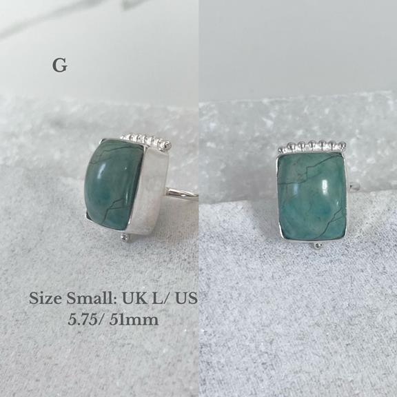 Ring Anokhi G Turquoise Silver  2