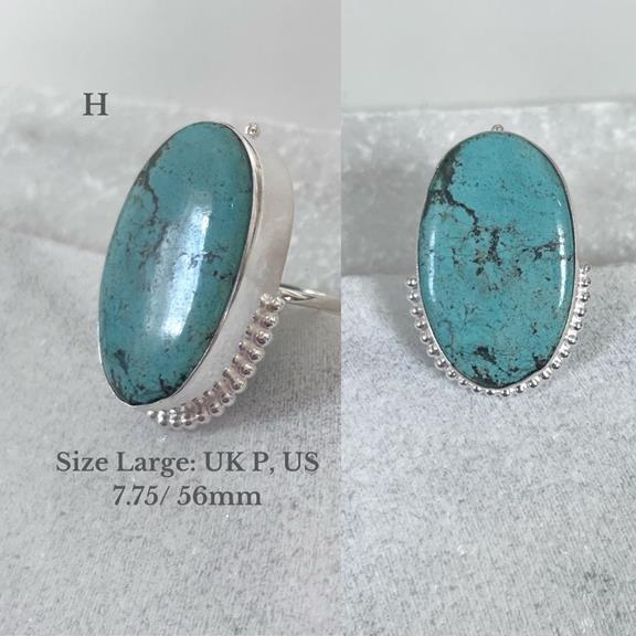 Ring Anokhi H Turquoise Silver from Shop Like You Give a Damn