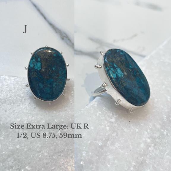Rings Anokhi J Silver Turquoise 2