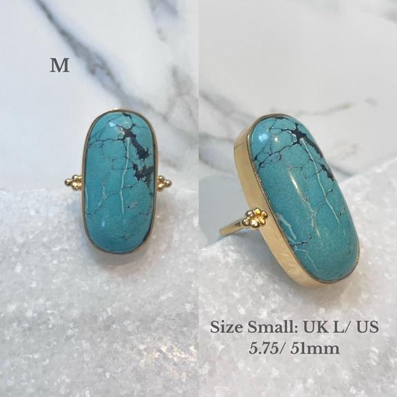 Ring M Anokhi Turquoise Gold via Shop Like You Give a Damn
