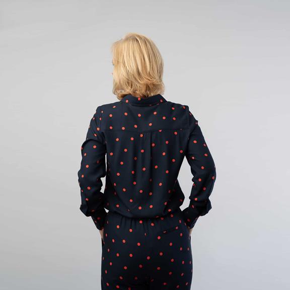 Mees Navy Dots Blouse 4