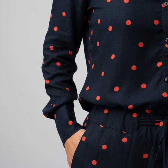 Mees Navy Dots Blouse 5