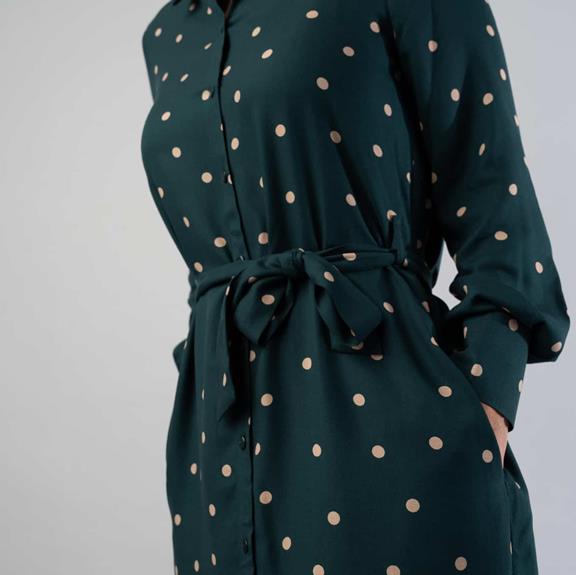 Merel Green Dots Kleid 5
