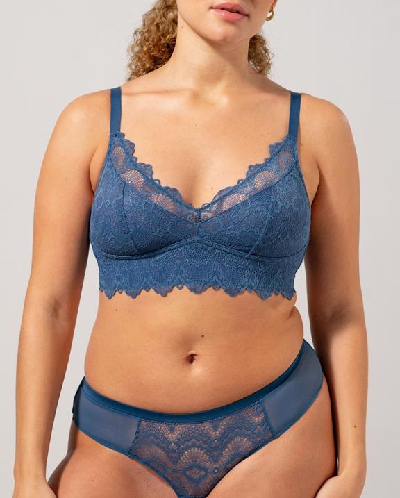 Bralette Lace Support Faded Blue 3