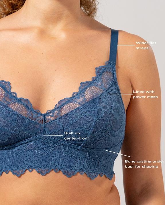 Bralette Lace Support Faded Blue 6