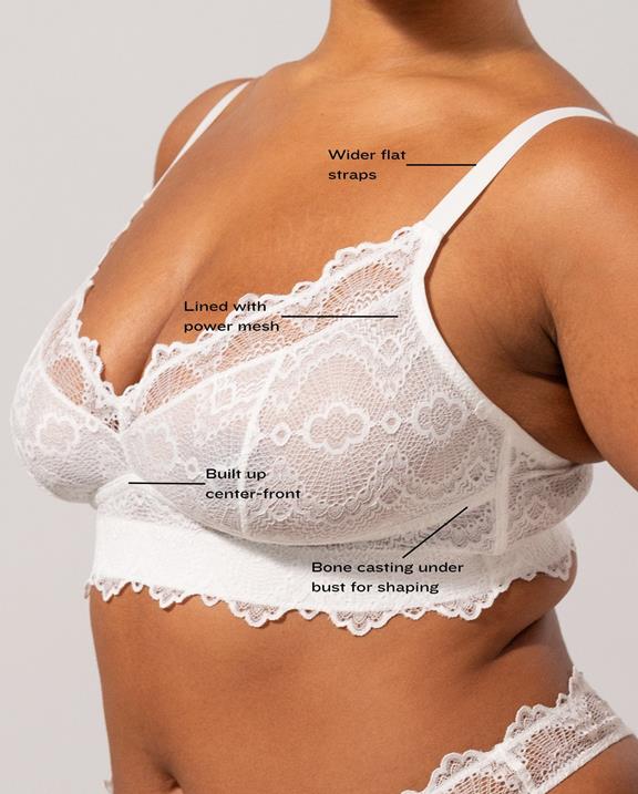 Bralette Lace Support Off White 5