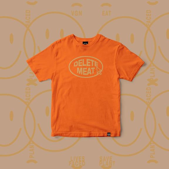 T-Shirt Delete Meat Orange  1