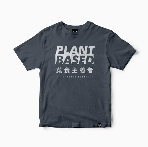 T-Shirt Plant Based Kanji Donkergrijs 1