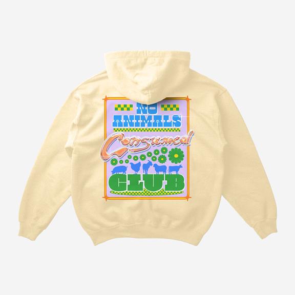 Hoodie No Animals Consumed Club Yellow 3