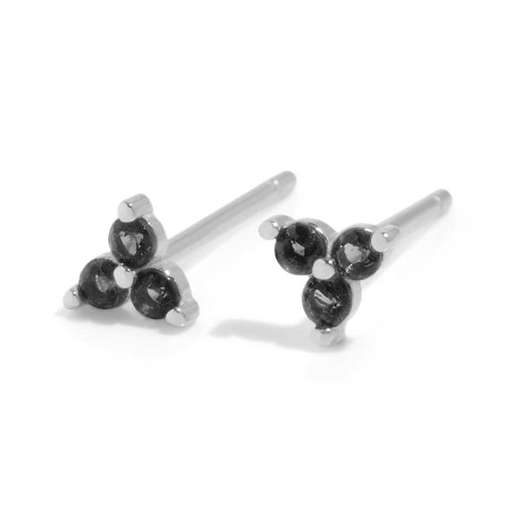 Stud The Sally Black Sterling Silver 2
