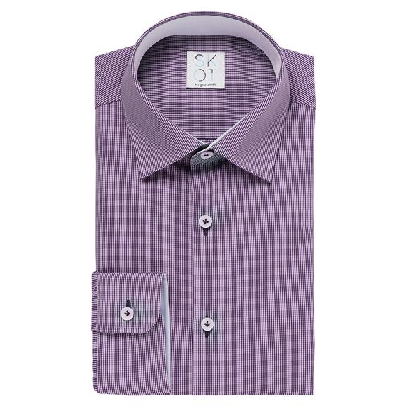 Shirt Slim Fit Checkered Purple 2