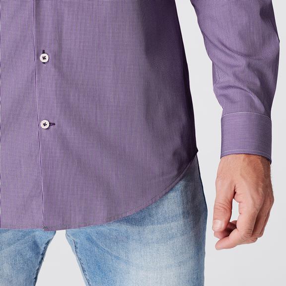 Shirt Slim Fit Checkered Purple 3
