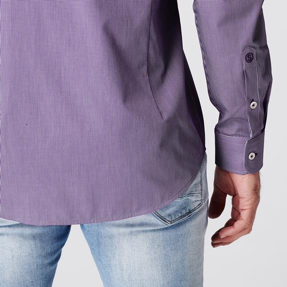 Shirt Slim Fit Checkered Purple 4