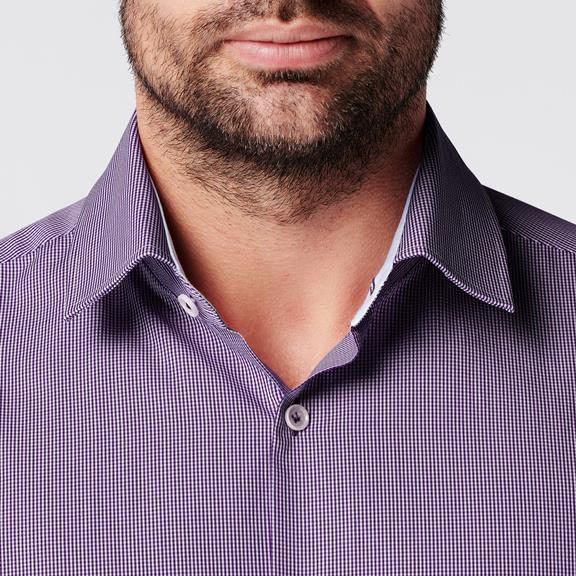 Shirt Slim Fit Checkered Purple 7